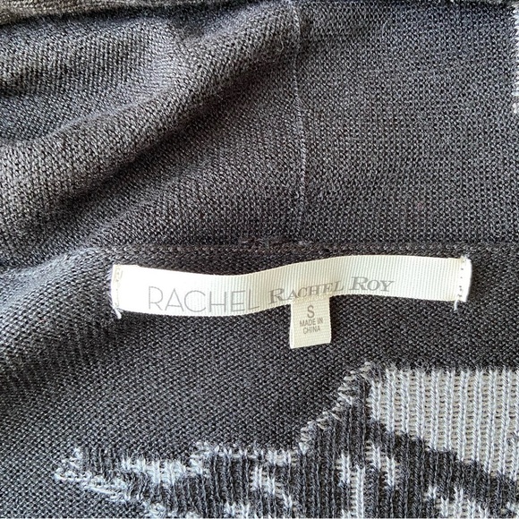 Rachel Roy Boho  Tassel Animal Pattern Lightweight Cardigan - Picture 12 of 16